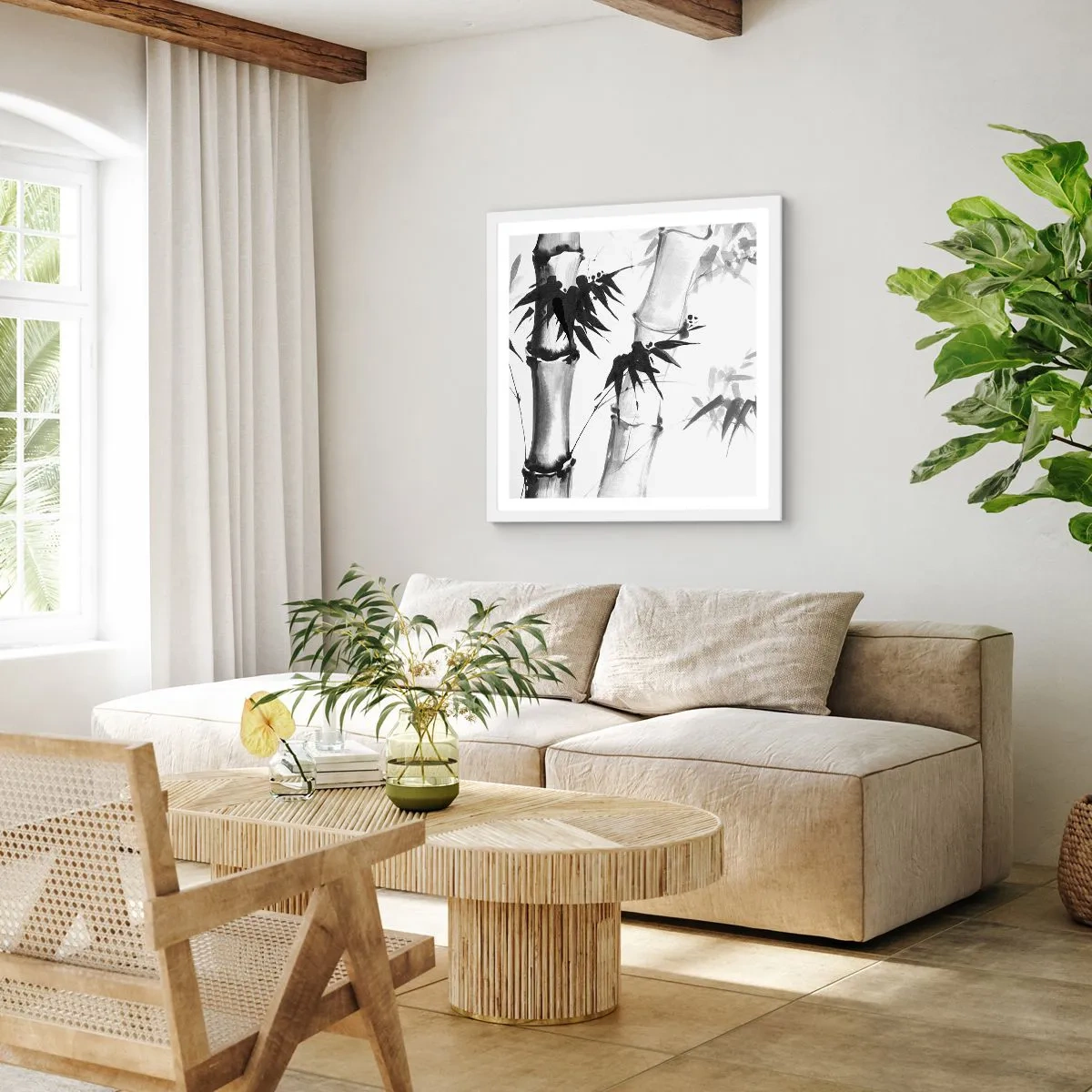 Poster în ramă albă - Primul-plan al Orientului - 40x40 cm