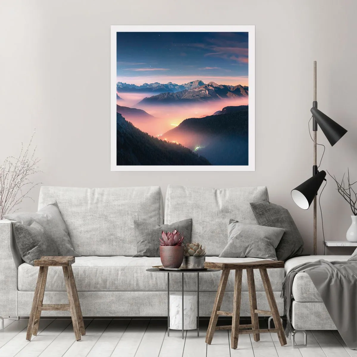 Poster - Lumină în văi - 60x60 cm