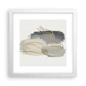 Poster în ramă albă - Persistență și mișcare - 30x30 cm