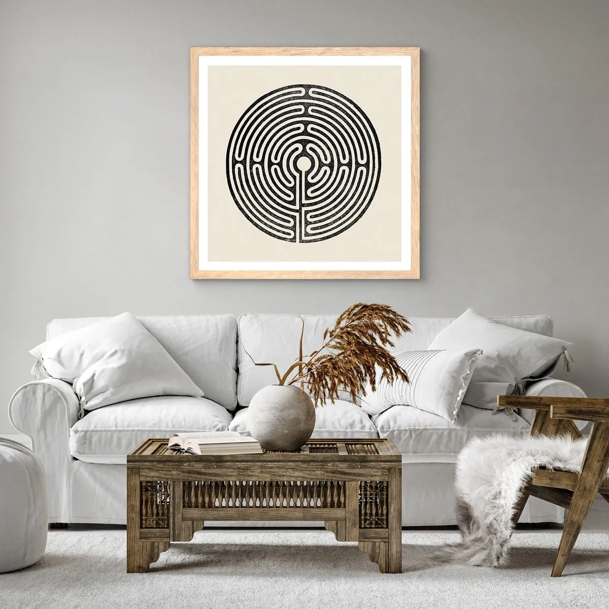 Poster în ramă de stejar deschis - Ordine secretă - 50x50 cm