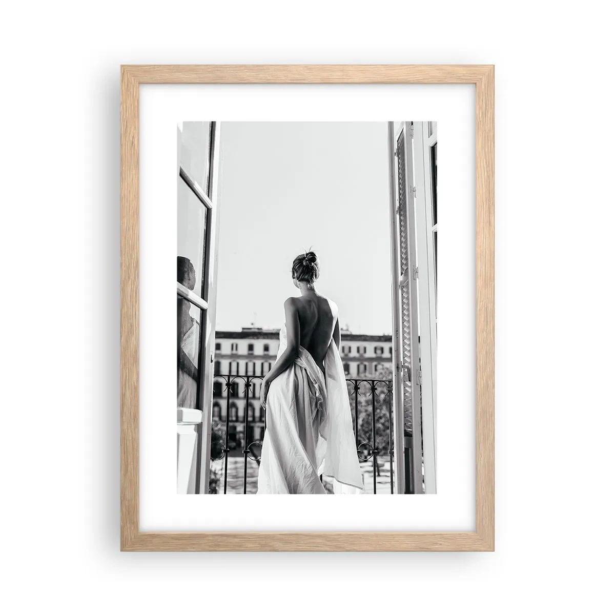 Poster în ramă de stejar deschis - Trezirea simțurilor - 30x40 cm