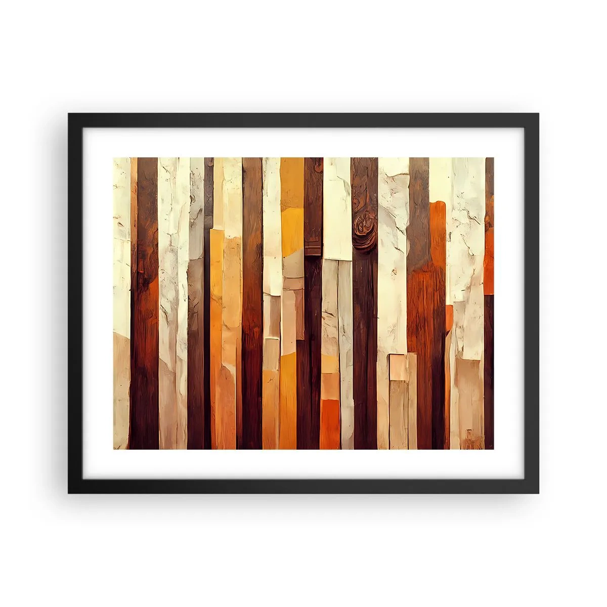 Poster în ramă neagră - Imnul copacilor din pădure - 50x40 cm