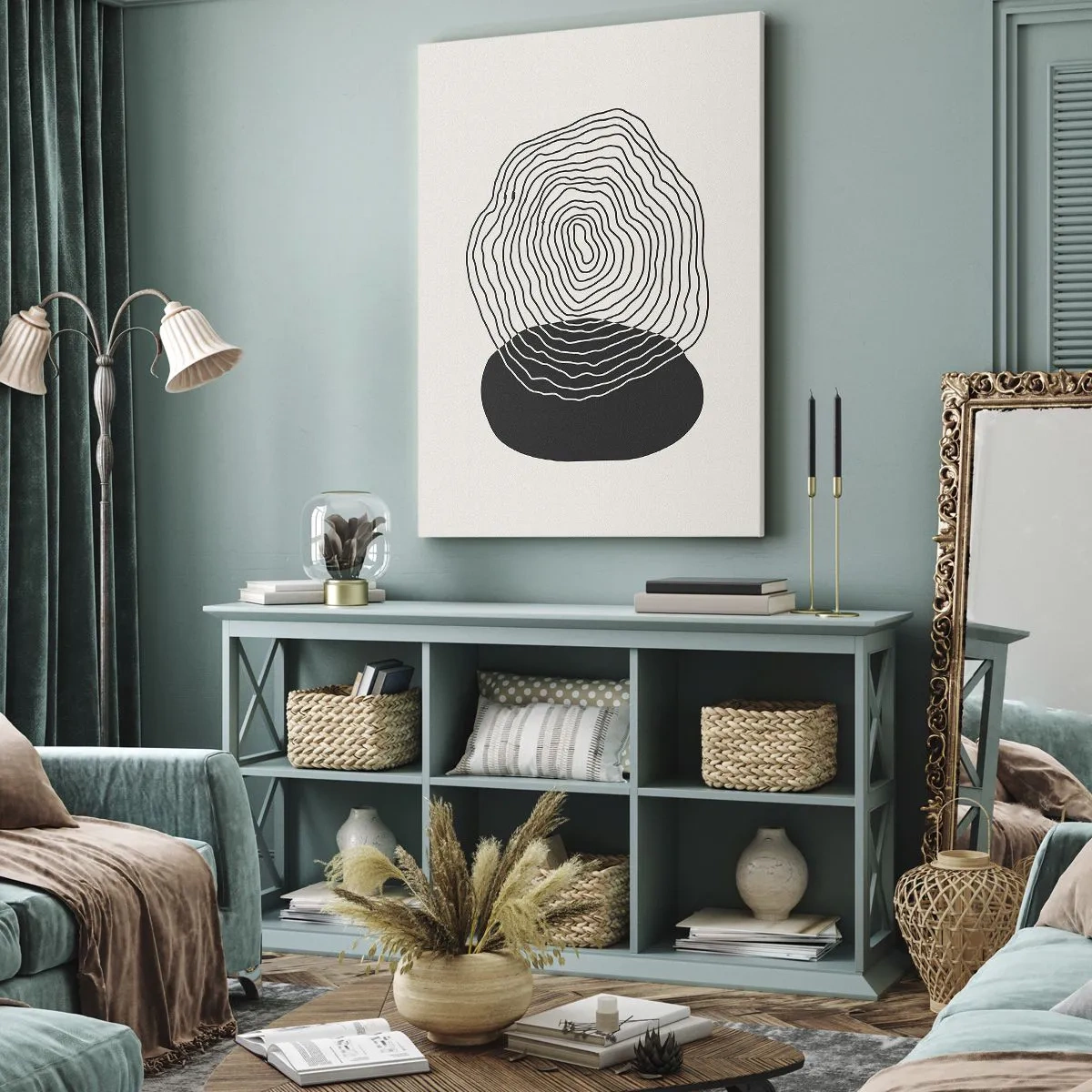 Tablou pe pânză - Persistență și vibrațiile - 55x100 cm