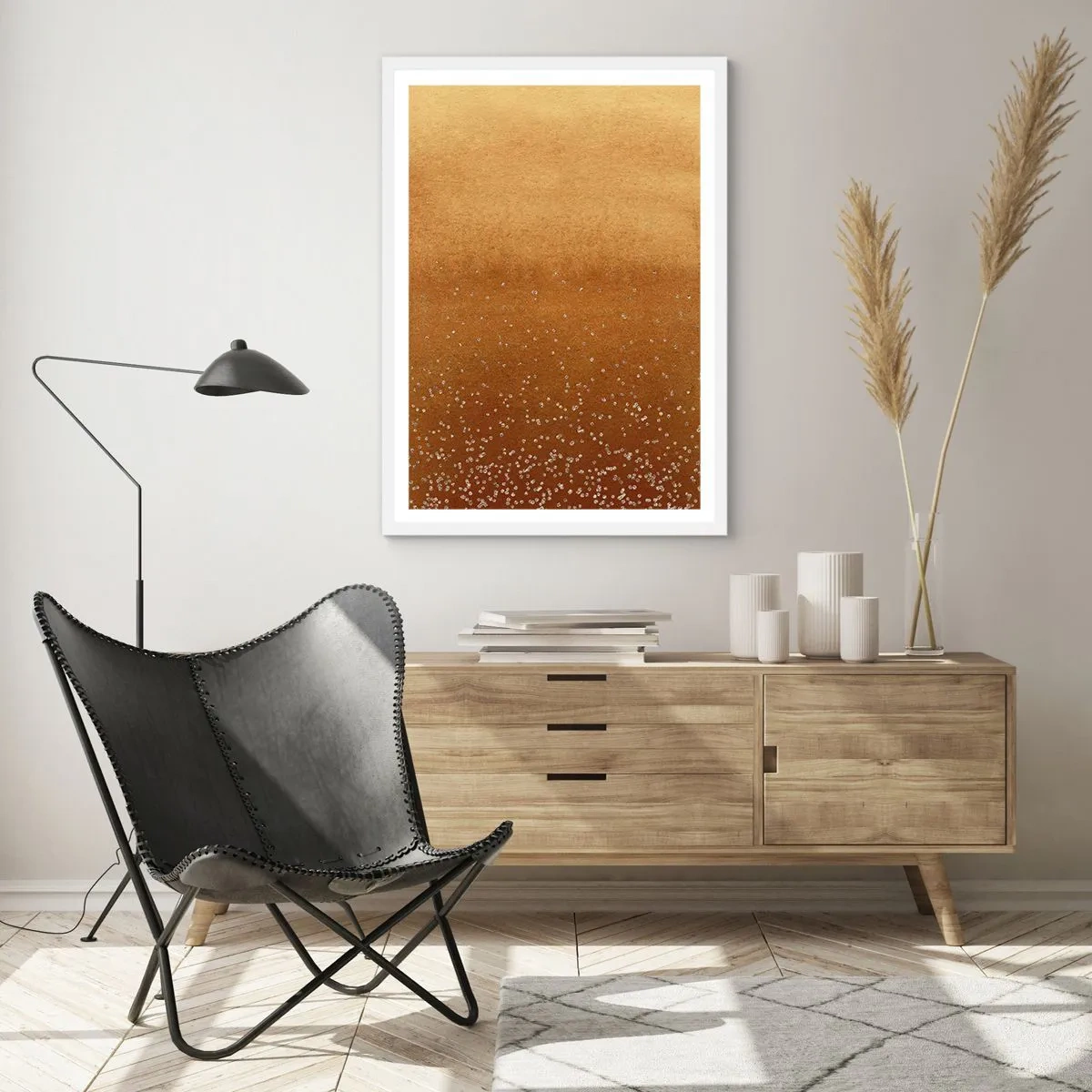 Poster în ramă albă - Nașterea luminii - 70x100 cm