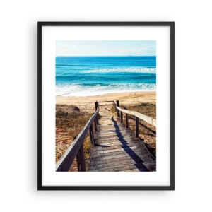 Poster în ramă neagră - Aleargă! - 40x50 cm