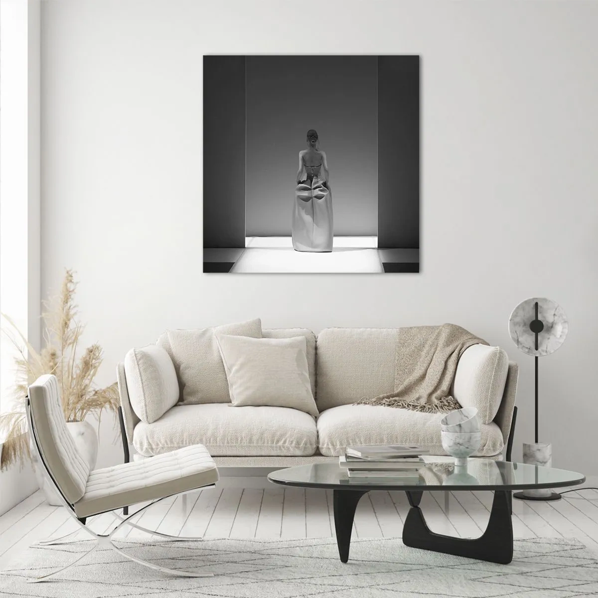 Tablou pe sticlă - Simplitate sofisticată - 60x60 cm