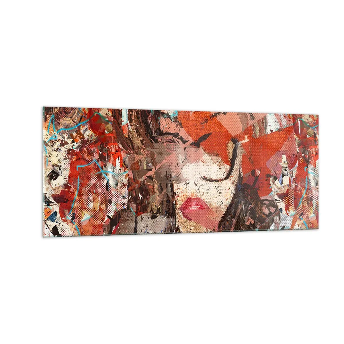 Tablou pe sticlă - Chiar nu știe nimeni cum ești tu - 100x40 cm