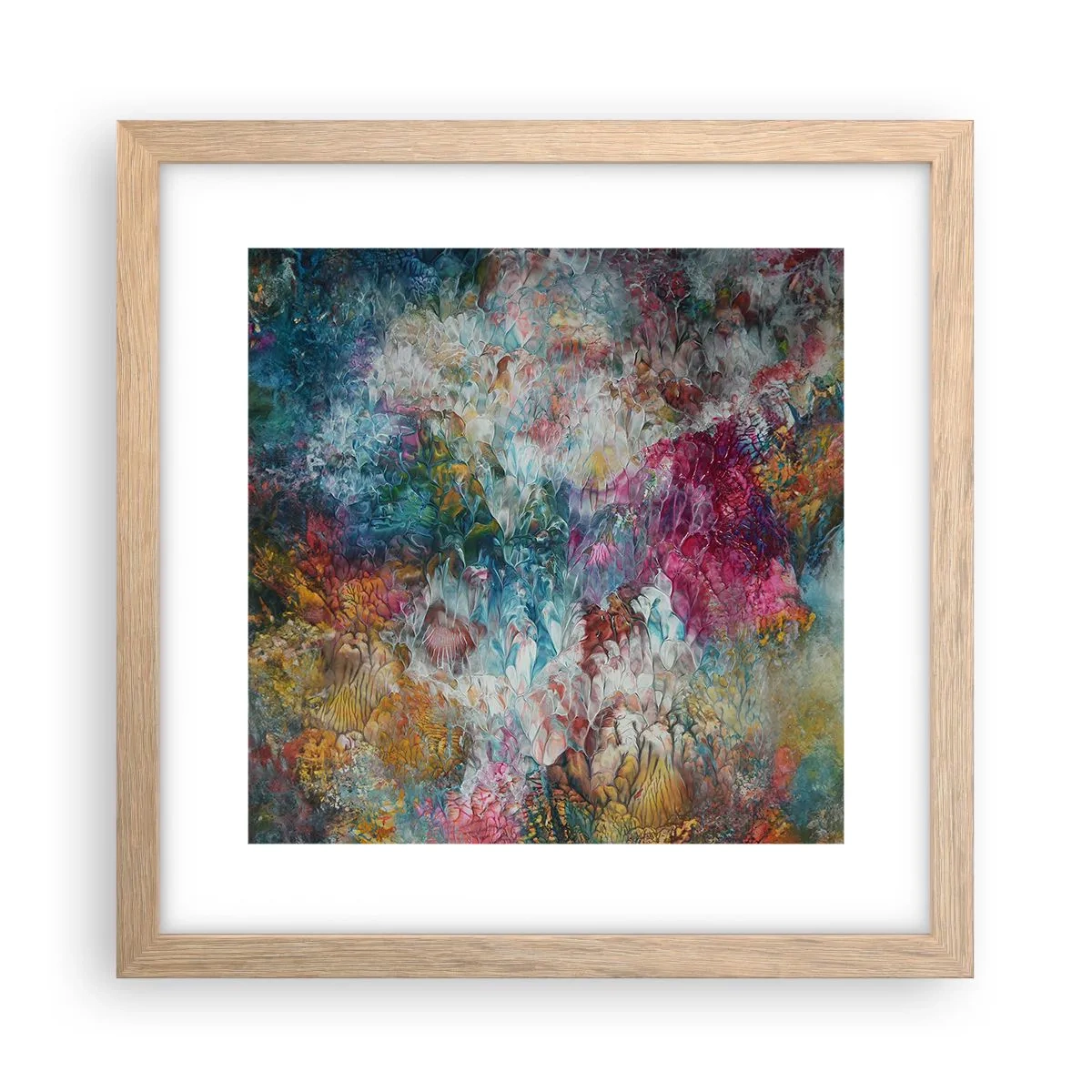 Poster în ramă de stejar deschis - În plină înflorire - 30x30 cm
