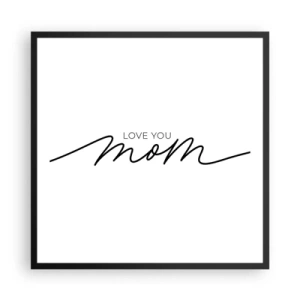 Poster în ramă neagră - Mare emoție - 60x60 cm