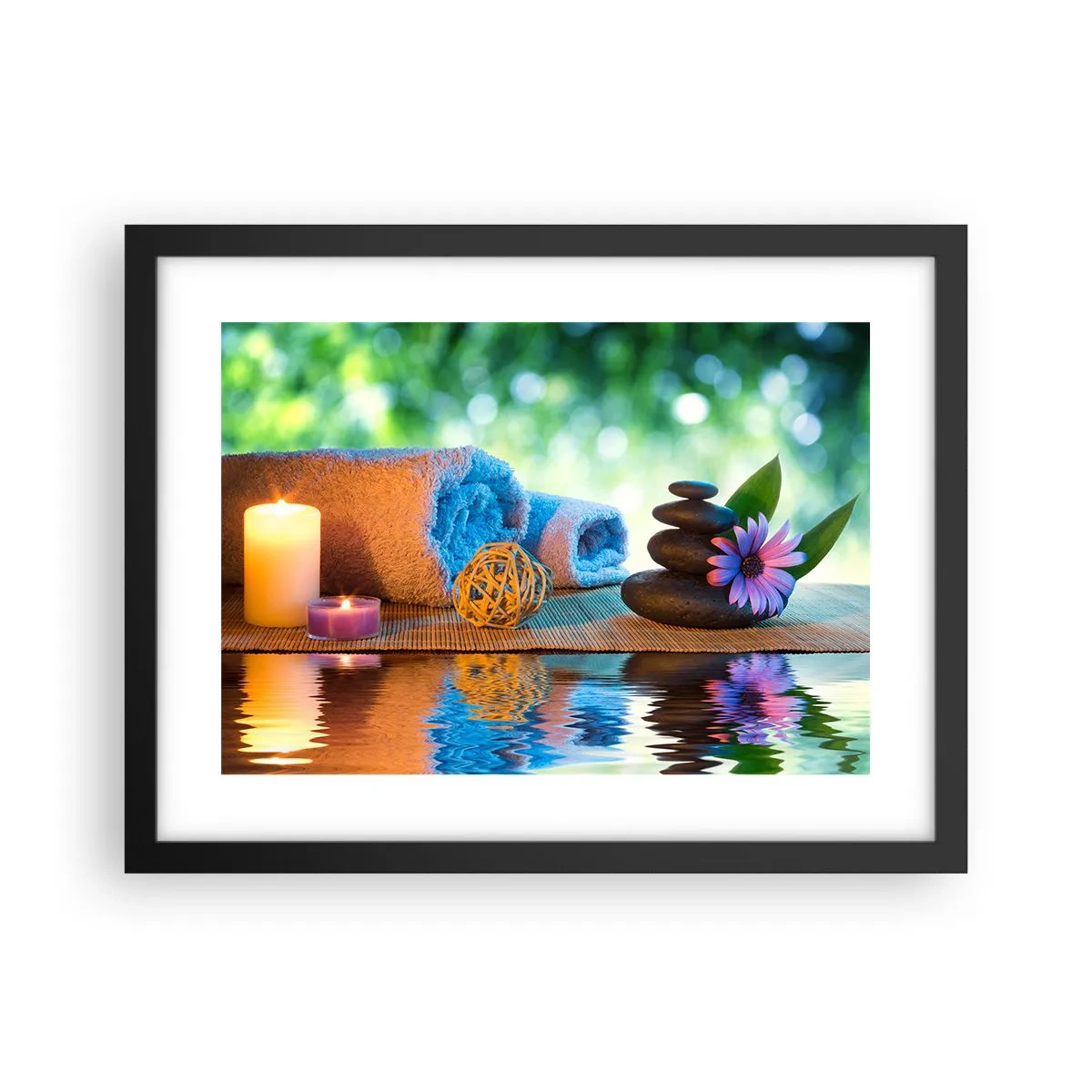 Poster în ramă neagră - Timp pentru corp - 40x30 cm