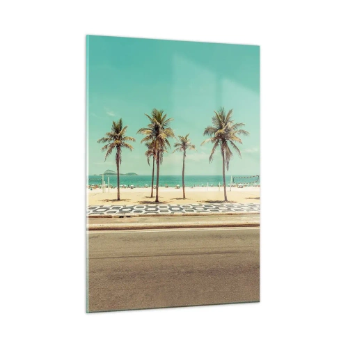 Tablou pe sticlă - La paza plajei - 50x70 cm