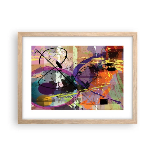Poster în ramă de stejar deschis - Poate fi drept sau de jur împrejur - 40x30 cm