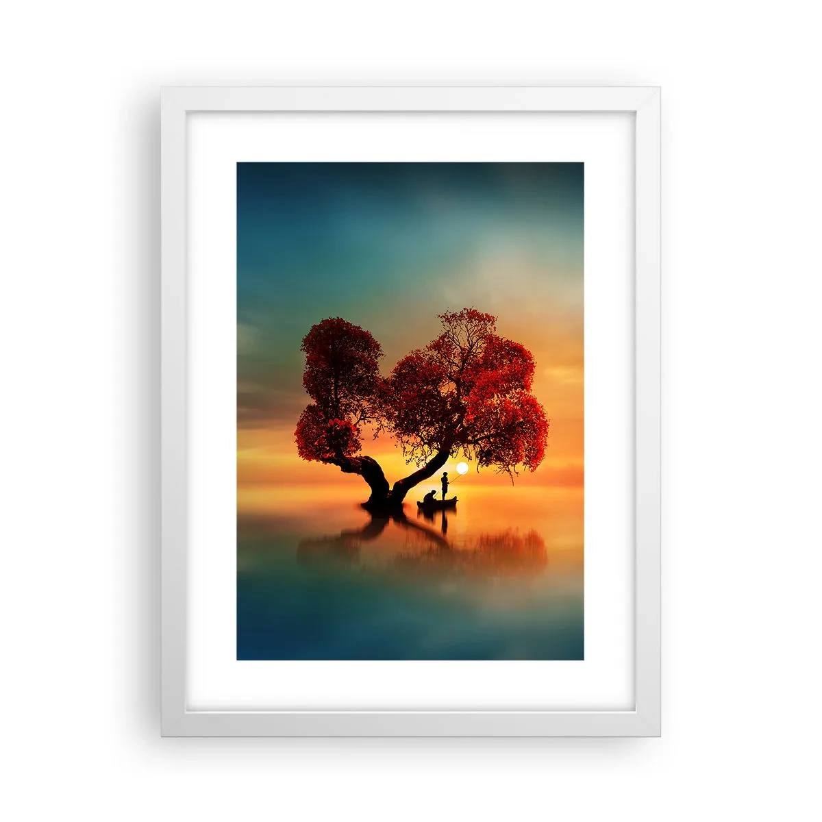 Poster în ramă albă - Lume îndepărtată și tăcută - 30x40 cm