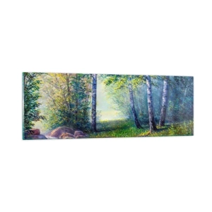Tablou pe sticlă - Cadru idilic - 90x30 cm