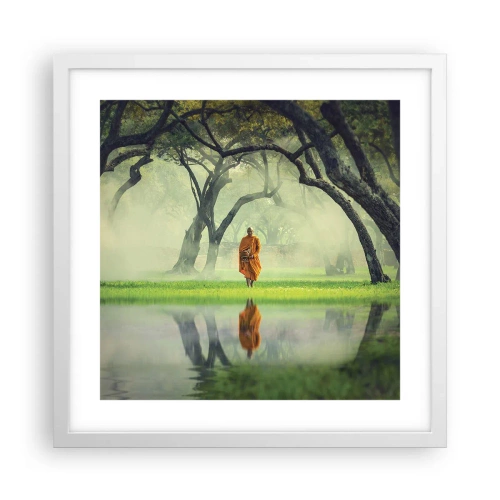 Poster în ramă albă - Pe drumul spre iluminare - 40x40 cm