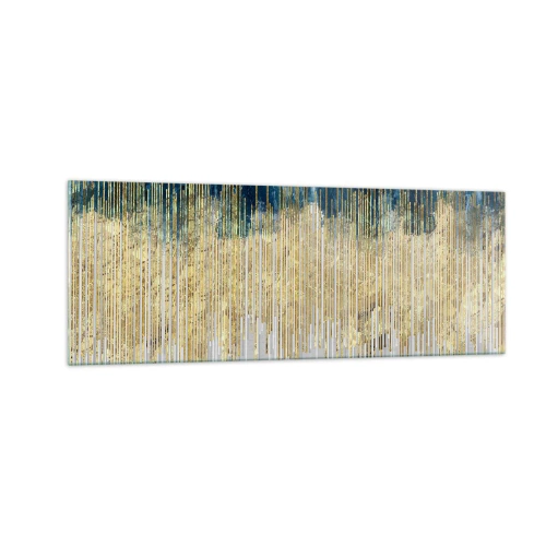 Tablou pe sticlă - Granița aurită - 140x50 cm