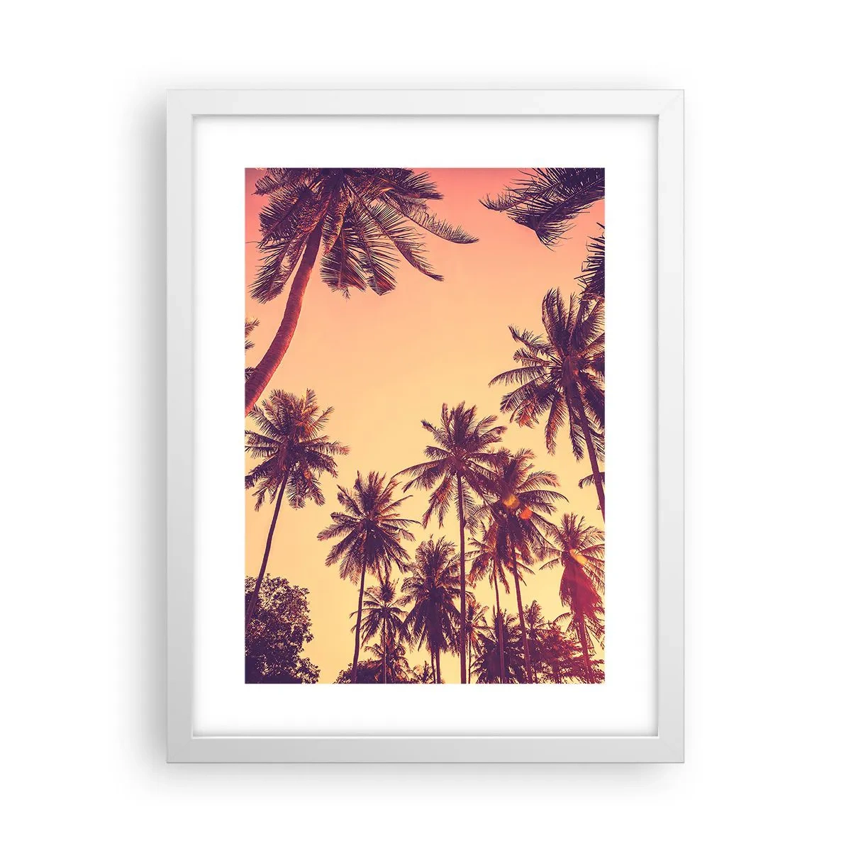Poster în ramă albă - Variație tropicală - 30x40 cm