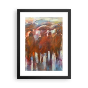 Poster în ramă neagră - Egali în ploaie și ceață - 30x40 cm