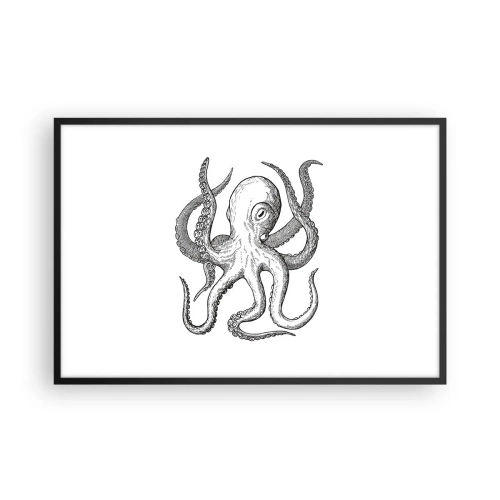 Poster în ramă neagră - Dansând cu valurile - 91x61 cm