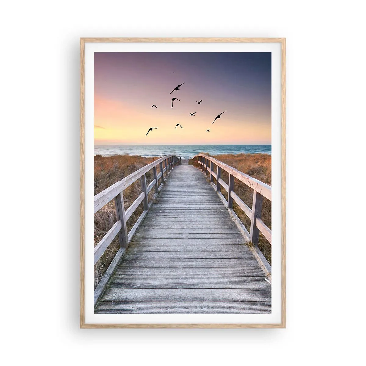 Poster în ramă de stejar deschis - Spațiul pentru a zbura - 70x100 cm