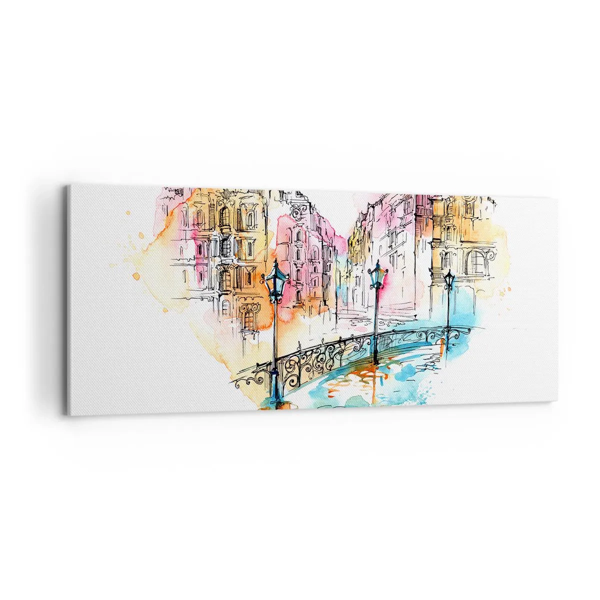 Tablou pe pânză - Inima orașului - 100x40 cm