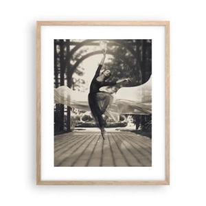 Poster în ramă de stejar deschis - Dansul spiritului de grădină - 40x50 cm