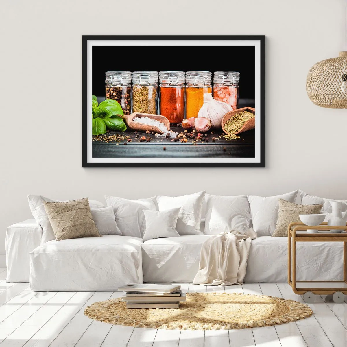 Poster în ramă neagră - Pentru a da un gust vieții - 70x50 cm