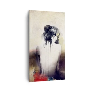 Tablou pe pânză - Linii moi, forme ovale - 45x80 cm
