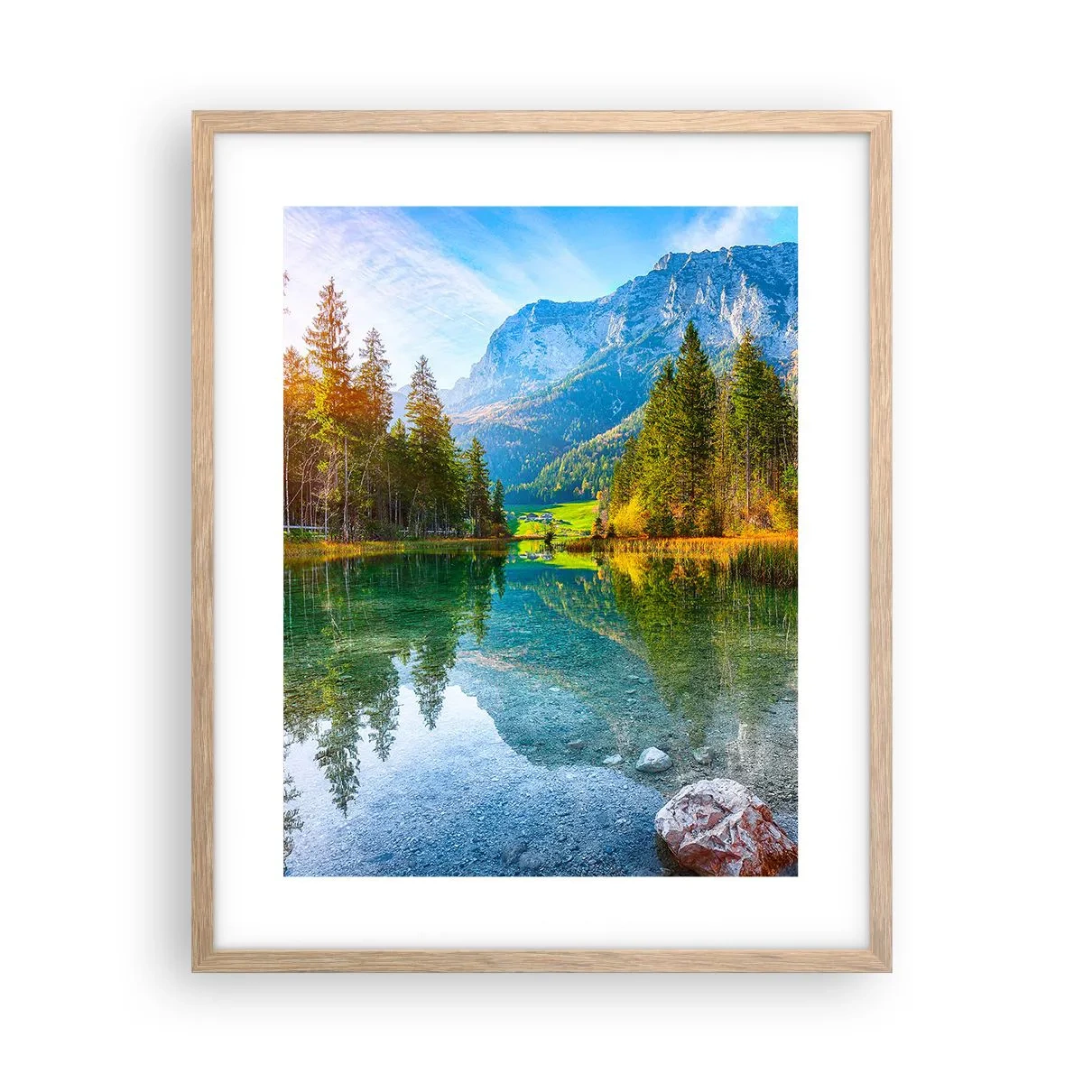 Poster în ramă de stejar deschis - Blândețea toamnei - 40x50 cm