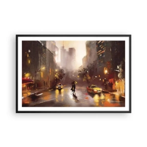 Poster în ramă neagră - În luminile New York-ului - 91x61 cm