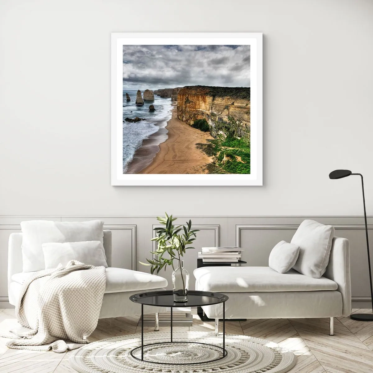 Poster în ramă albă - Frumusețe brută - 30x30 cm