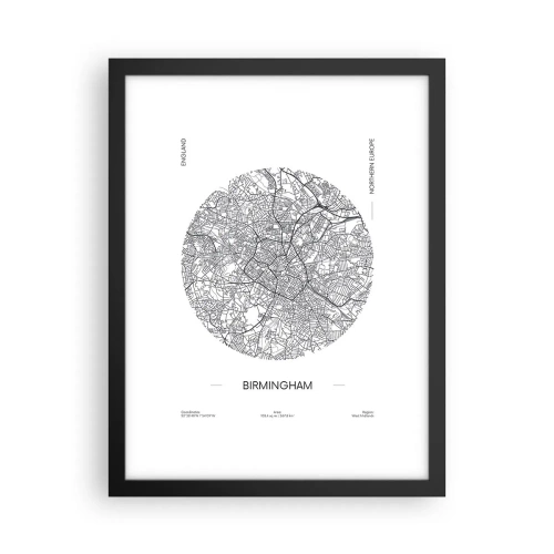 Poster în ramă neagră - Anatomia Birmingham - 30x40 cm