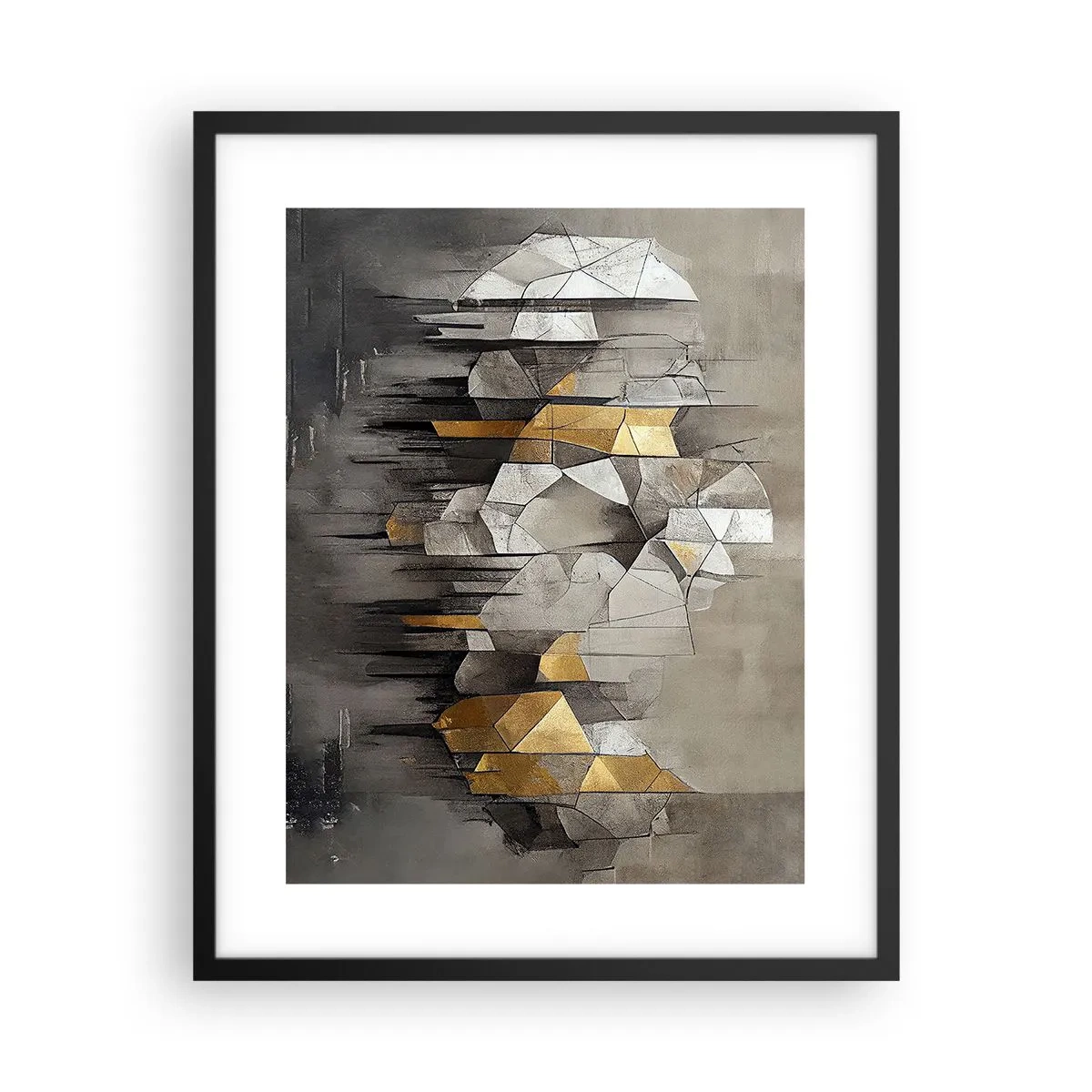 Poster în ramă neagră - Compoziție de gheață și lumină - 40x50 cm