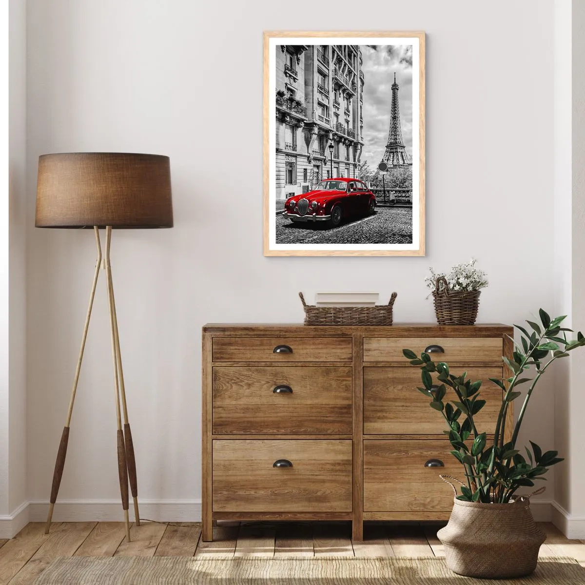 Poster în ramă de stejar deschis - Prădător în oraș - 40x50 cm