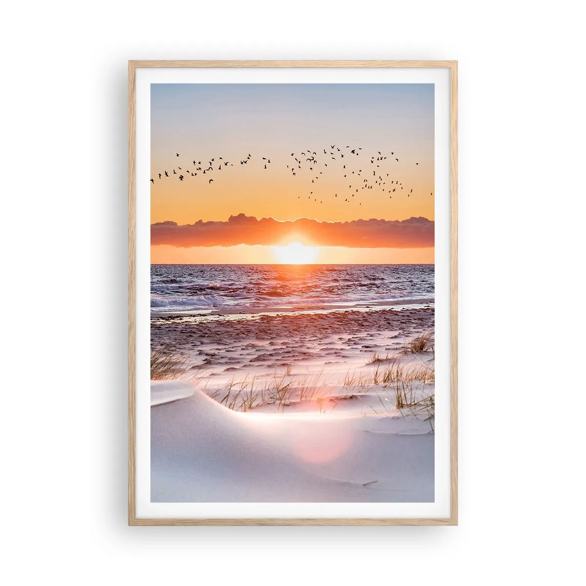 Poster în ramă de stejar deschis - Peisaj orizontal - 70x100 cm