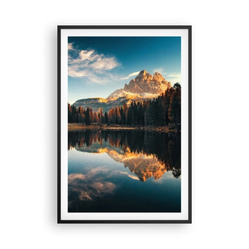 Poster în ramă neagră - Peisaj dublat - 61x91 cm