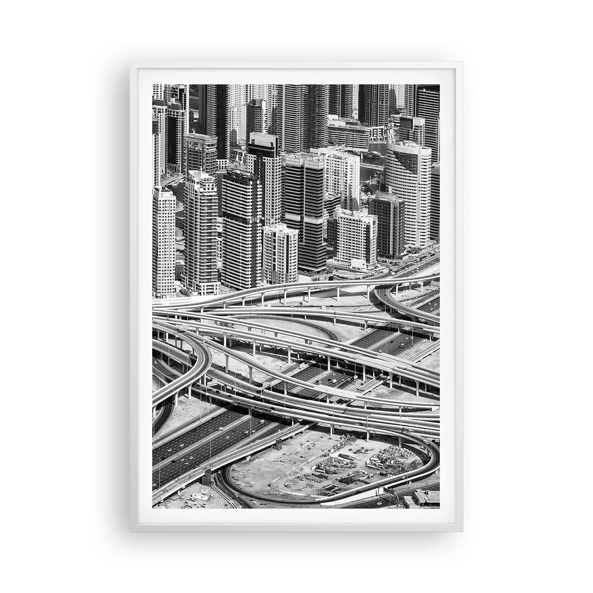 Poster în ramă albă - Dubai - orașul imposibil - 70x100 cm