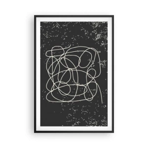 Poster în ramă neagră - Gânduri rătăcitoare - 61x91 cm