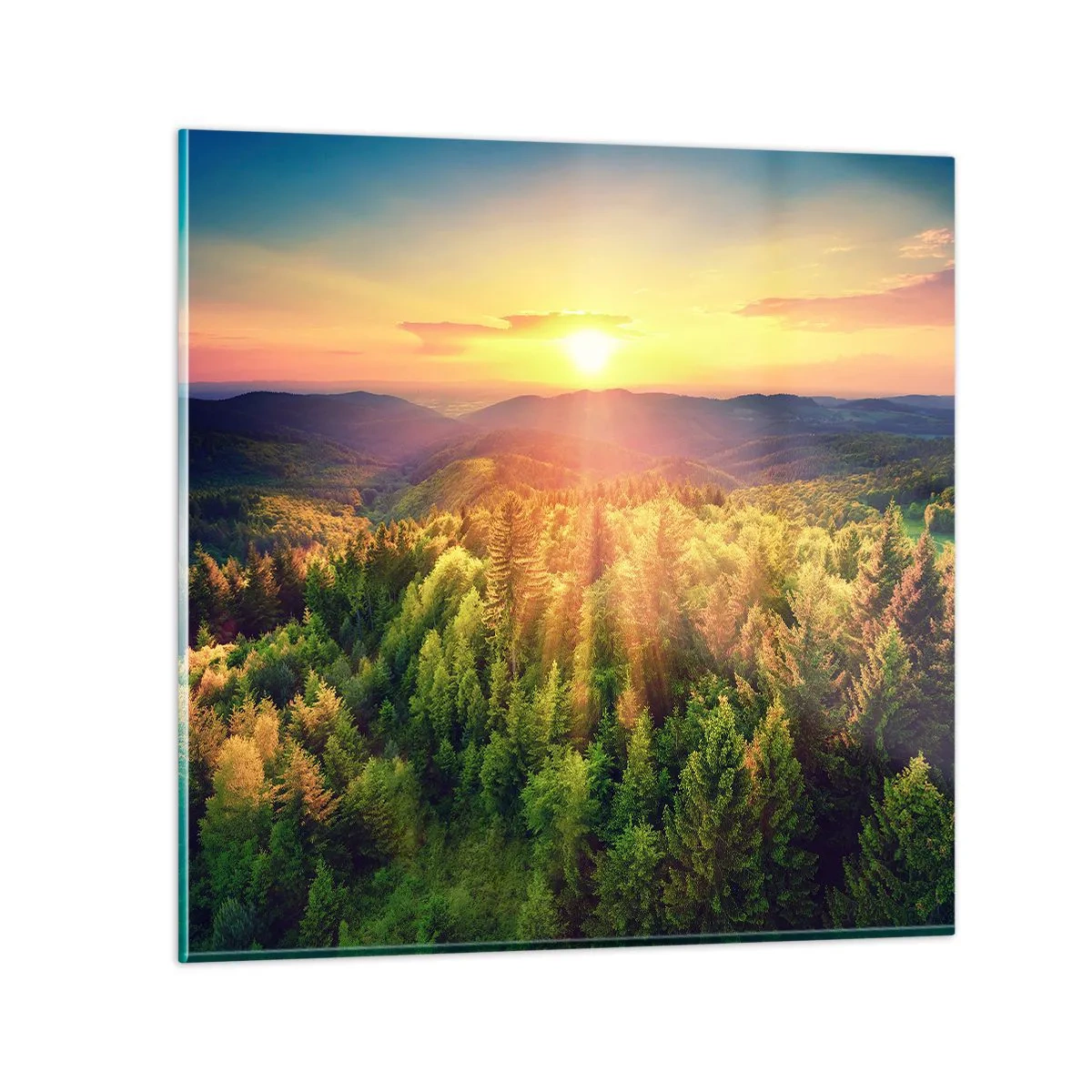 Tablou pe sticlă - Vârfuri și culmi - 50x50 cm