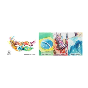 Mostră tapet Premium Canvas - Brazilia salută cu samba - Capota, Carnaval, Abstracția - 100x30 cm