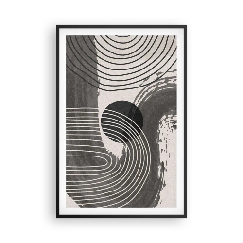 Poster în ramă neagră - Ovalul câștigă - 61x91 cm