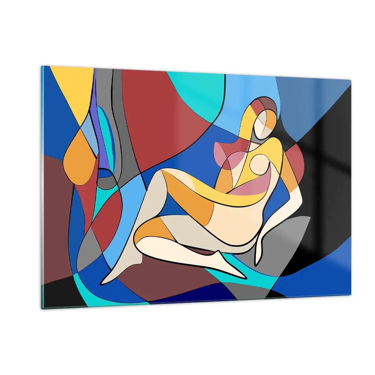 Tablou pe sticlă - Nudul cubist - 120x80 cm