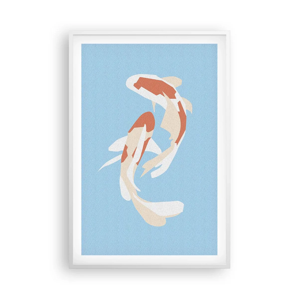 Poster în ramă albă - Înot sincron spontan - 61x91 cm