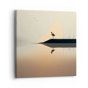 Tablou pe pânză - Domn pe lac - 30x30 cm