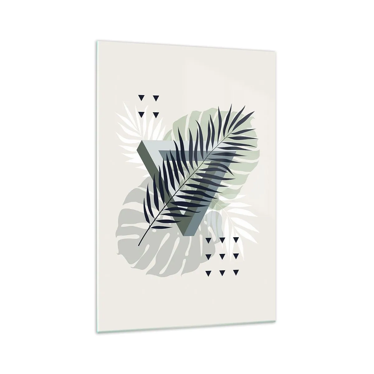 Tablou pe sticlă - Natura și geometria - două ordine? - 70x100 cm