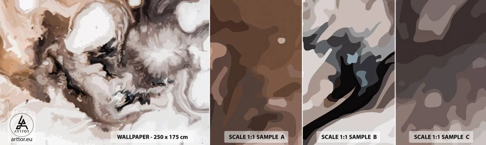 Mostră tapet autocolant Deluxe Sticker - Nașterea unei galaxii - Abstracția, Bucată, Model modern - 100x30 cm