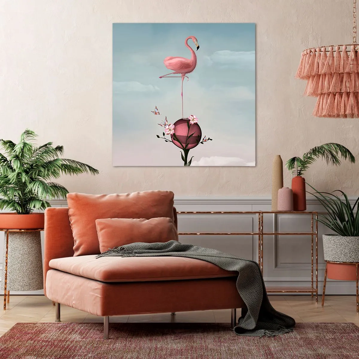 Tablou pe pânză - Alegoria mingii de baschet - 60x60 cm