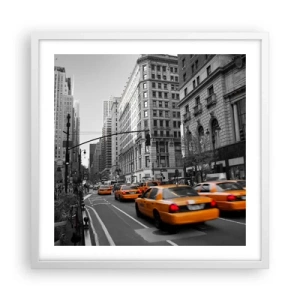 Poster în ramă albă - Soarele marelui oraș - 50x50 cm