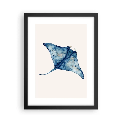 Poster în ramă neagră - Viața în albastru - 30x40 cm