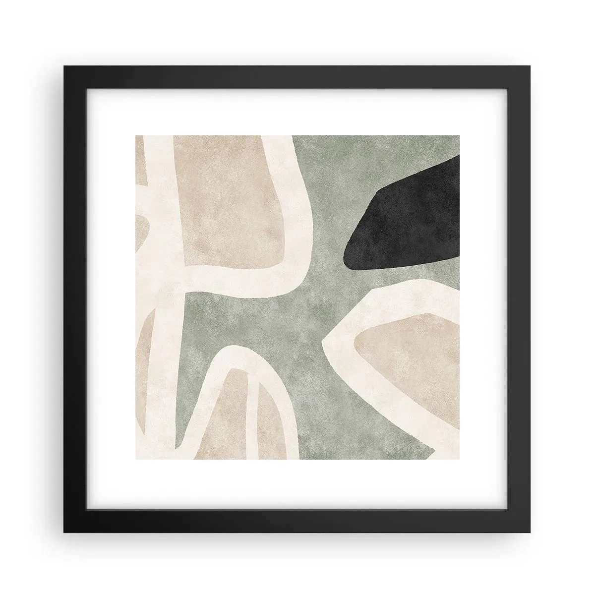Poster în ramă neagră - Compoziție cu motiv negru - 30x30 cm